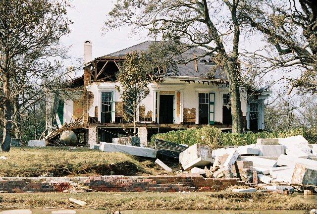 drive_30Aug12.jpg - The Jefferson Davis home completed construction in 1852. It has been beaten down by many storms over the years but Katrina almost did it in.