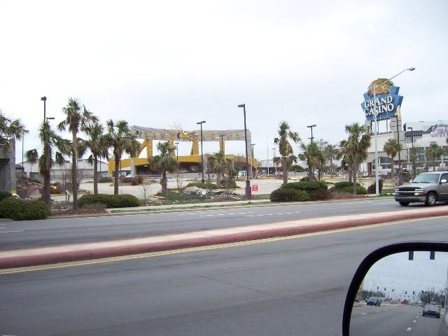 coast_post_katrina_080.JPG - Biloxi - Grand Casino - The Grand casino barge also moved several hundred yards north of Hwy 90 and ended up on top of Tullis-Toledano Manor home, built in 1856.