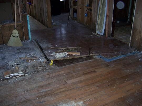 house13.JPG - The hardwood floor and plywood subfloor all had to come up